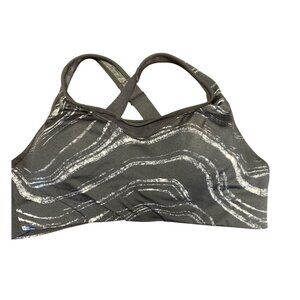 Pink Sport Victorias Secret L Active Sports Bra Padded Adjustable Straps Marble